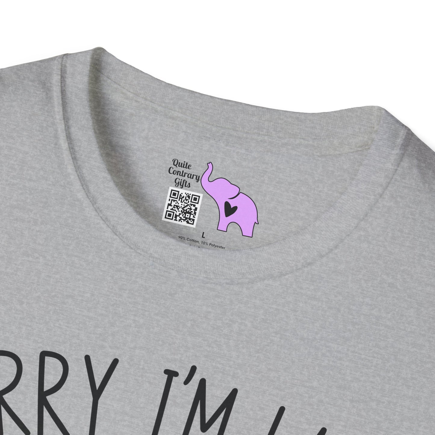 Sorry I'm Late My Cat Was Sitting On Me Adult T-shirt