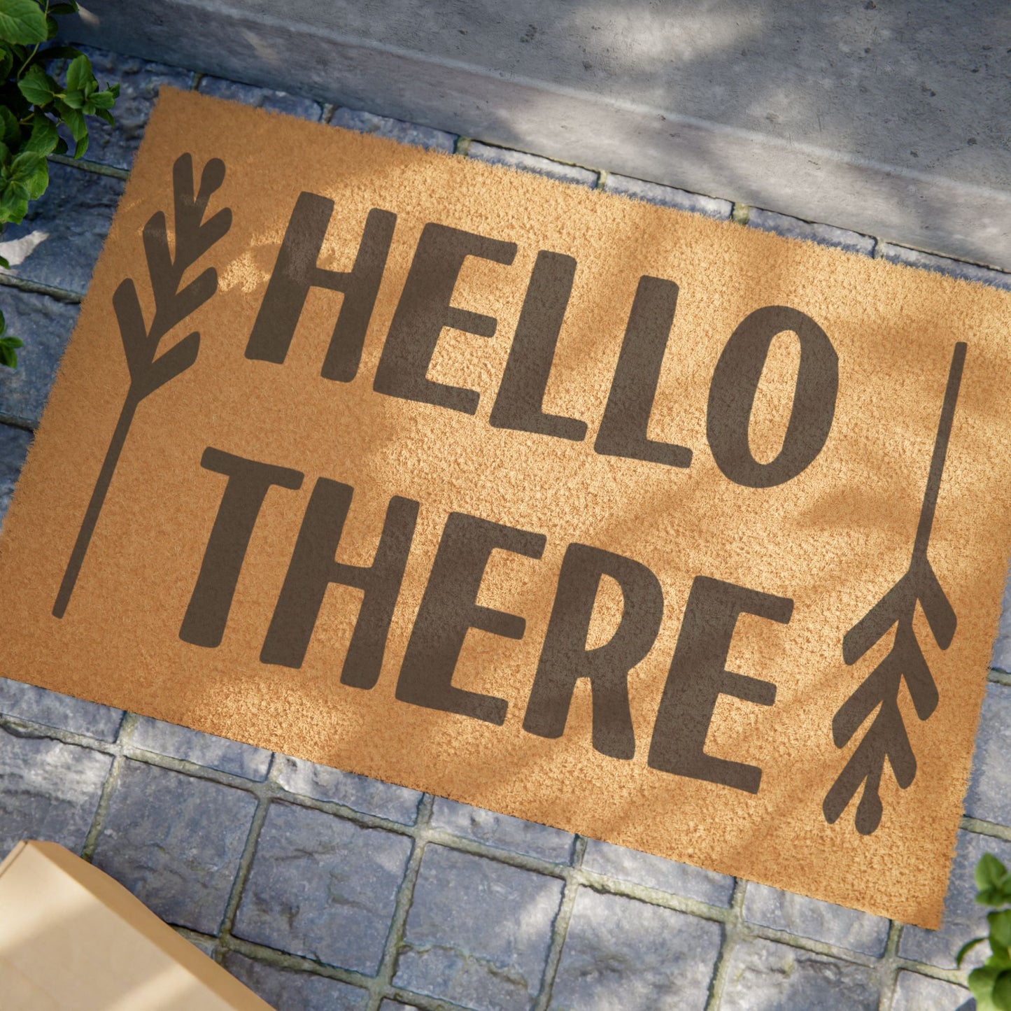 Hello There Coconut Fiber Doormat