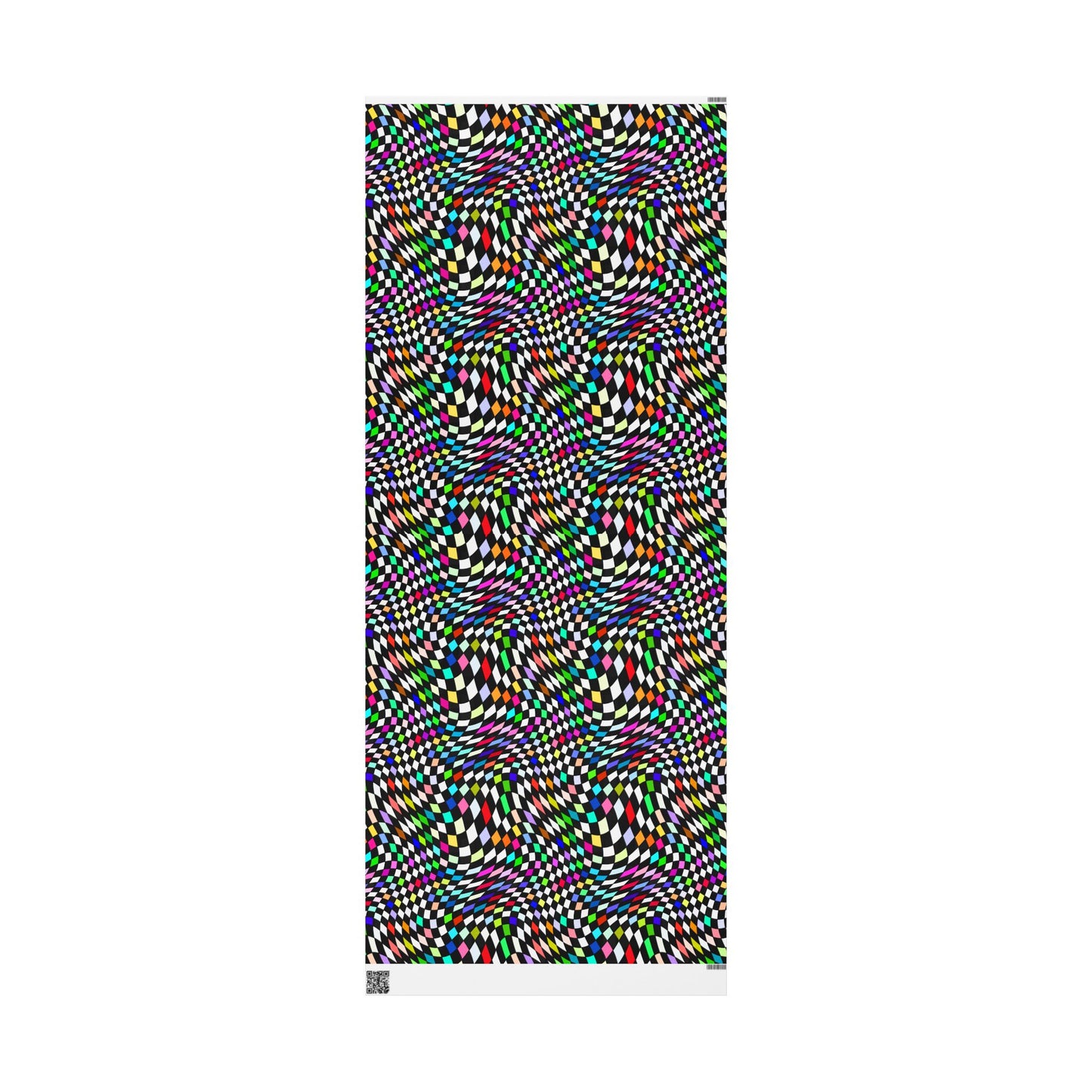 Warped Colorful Checkered Wrapping Paper