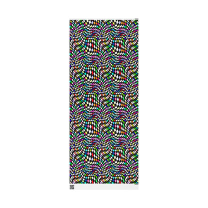 Warped Colorful Checkered Wrapping Paper