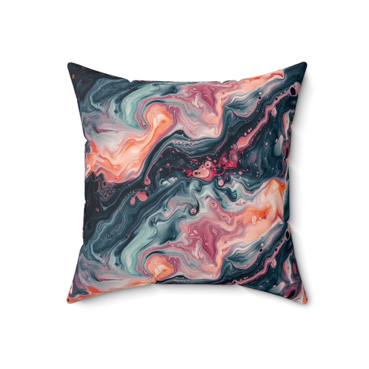 Pink Venom Marble Throw Pillow