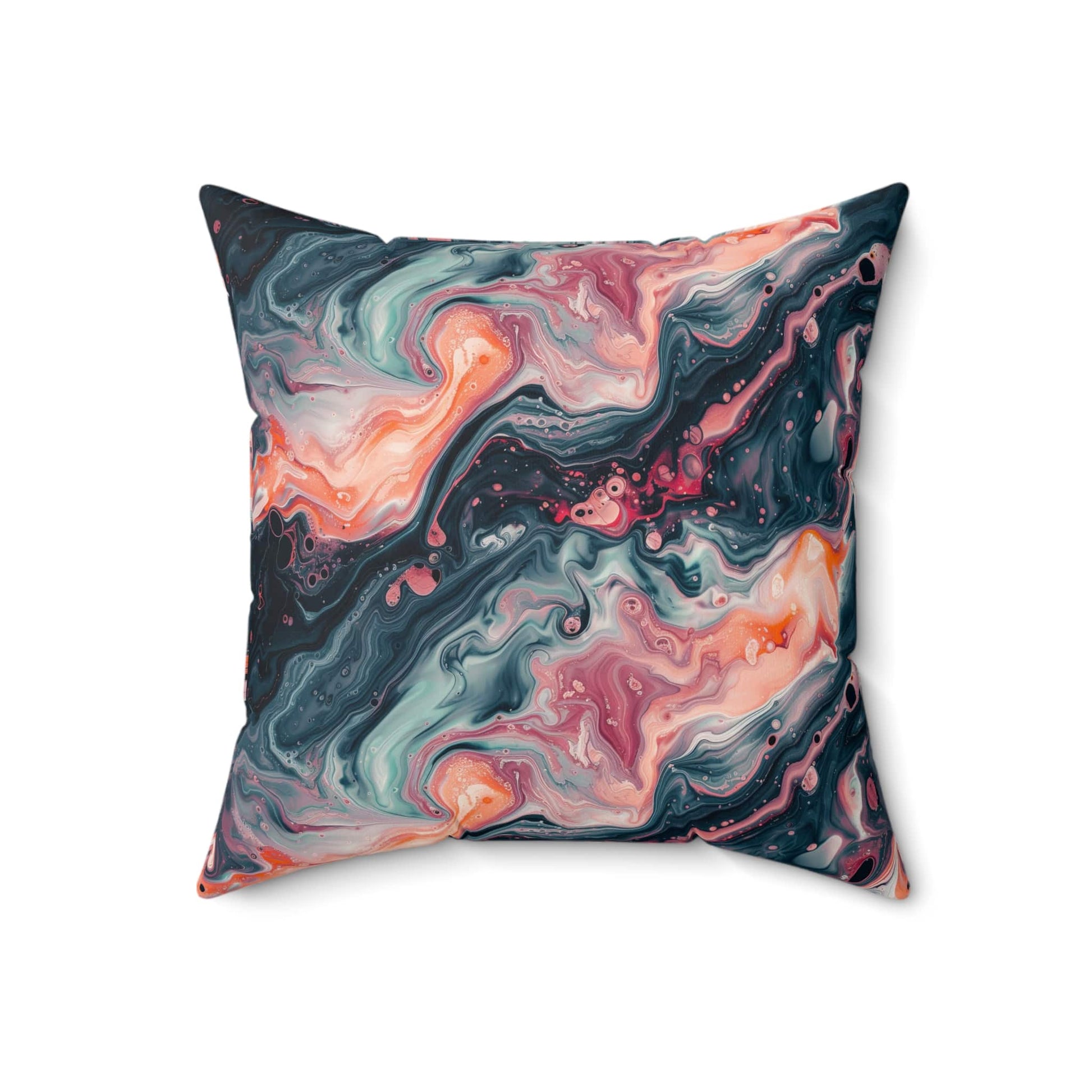 Pink Venom Marble Throw Pillow