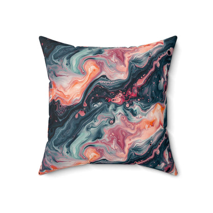 Pink Venom Marble Throw Pillow