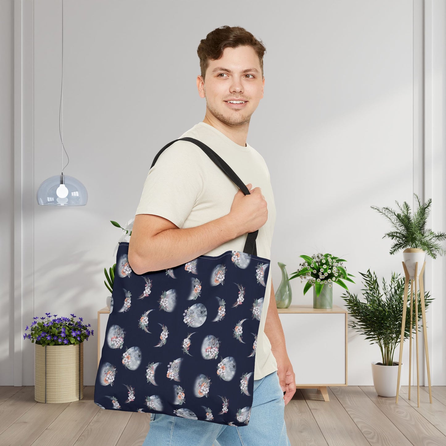 Lunar Garden Canvas Tote Bag