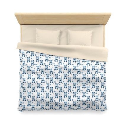 Blue Bear Hugs Microfiber Duvet Cover