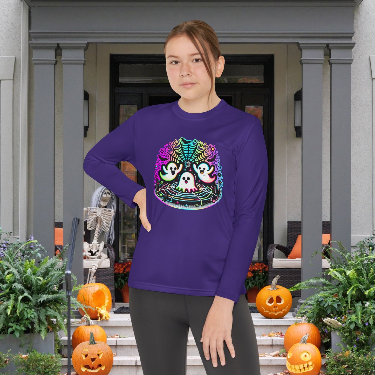 Neon Boo Youth Long Sleeve Tee