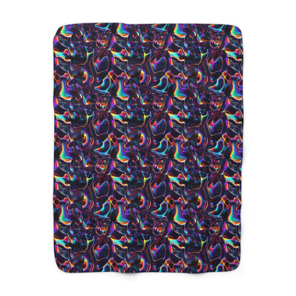 Holographic Mirage Sherpa Fleece Blanket