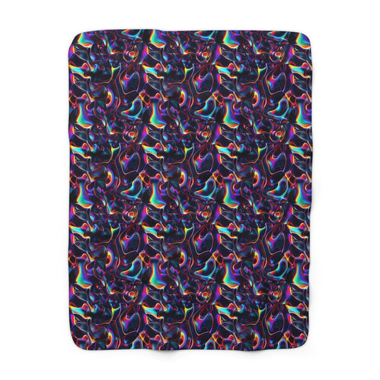 Holographic Mirage Sherpa Fleece Blanket