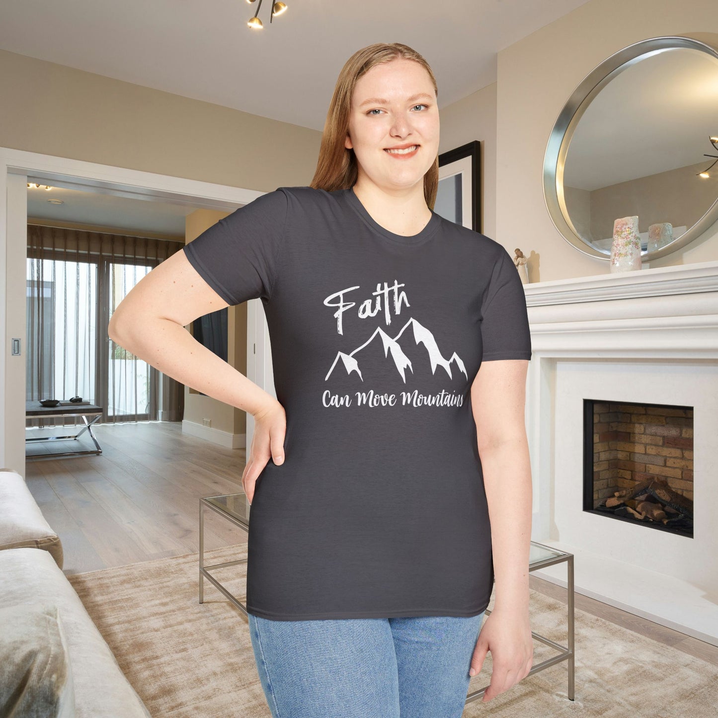 Faith Can Move Mountains Adult T-shirt
