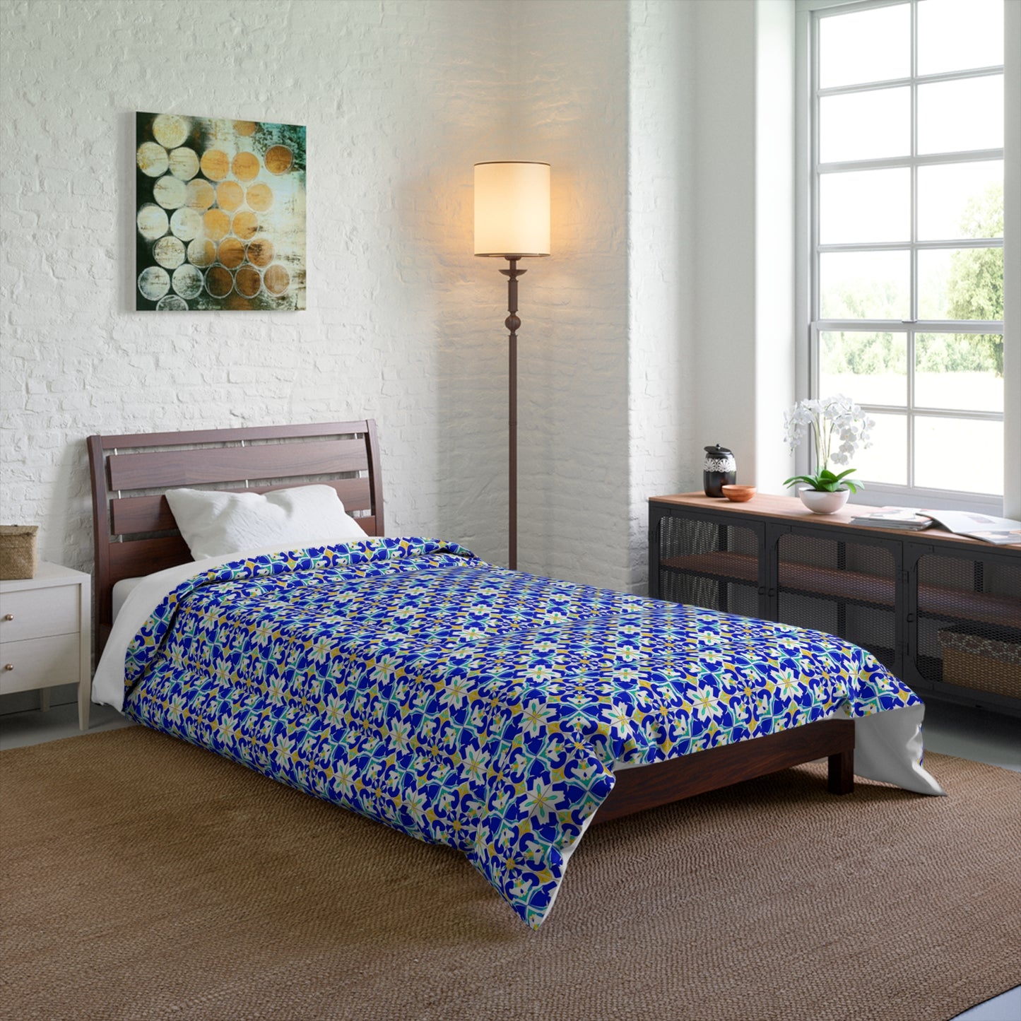 Blue Horizon Mosaic Basic Bedding Set
