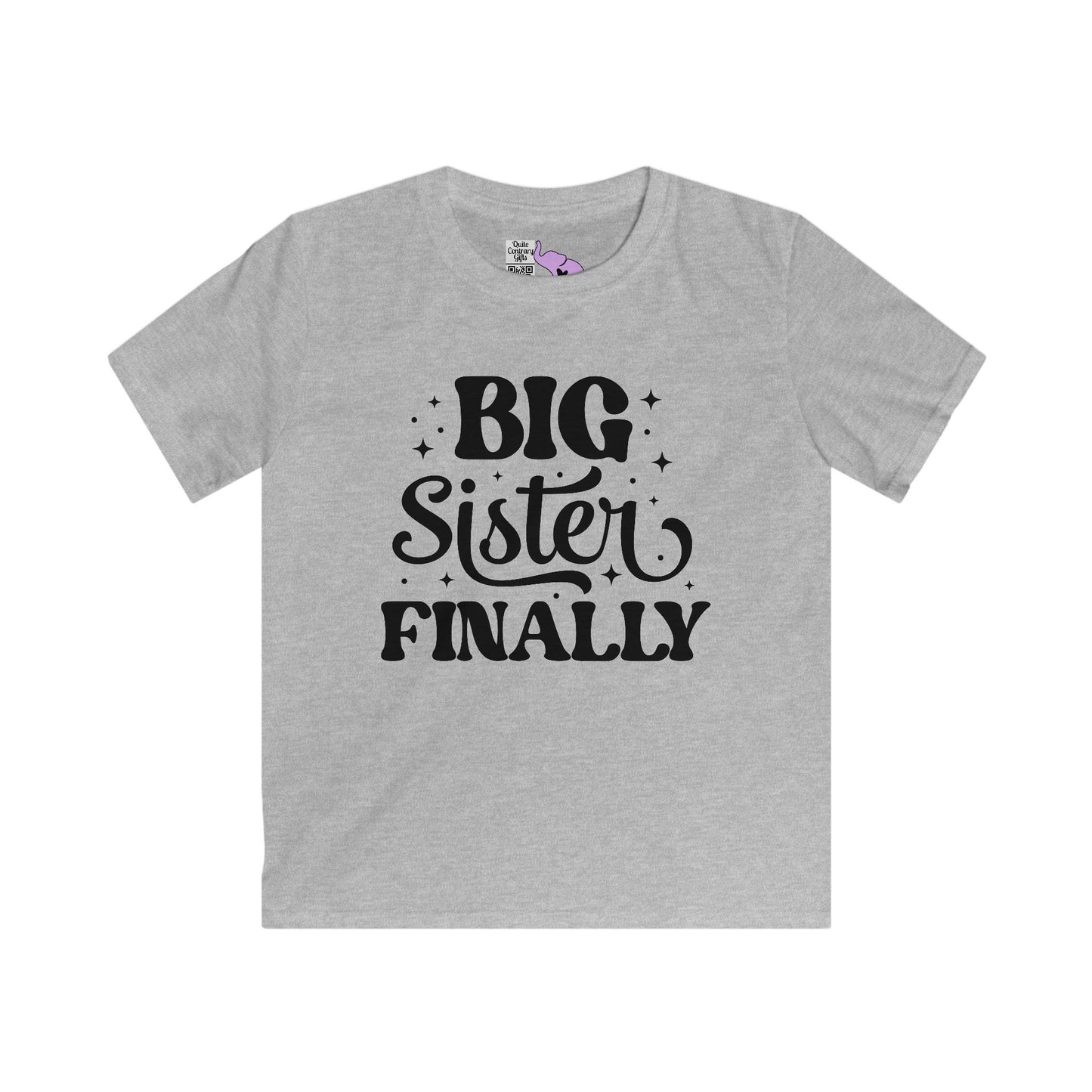 Big Sister Finally (Stars) Youth Softstyle Tee