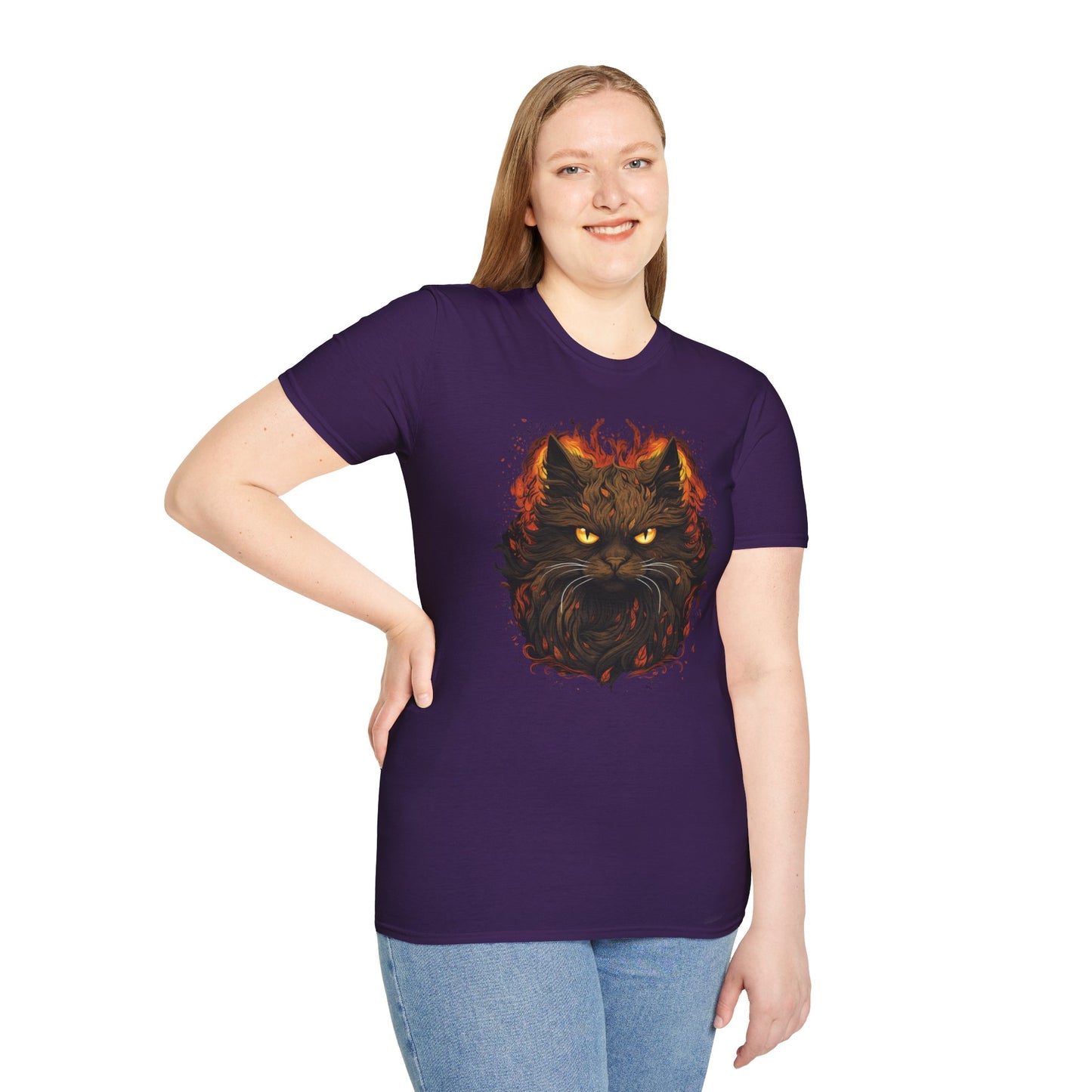 Creepy Black Cat T-shirt