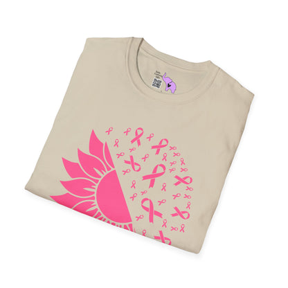 Sunflower & Butterflies Breast Cancer Awareness Adult T-shirt