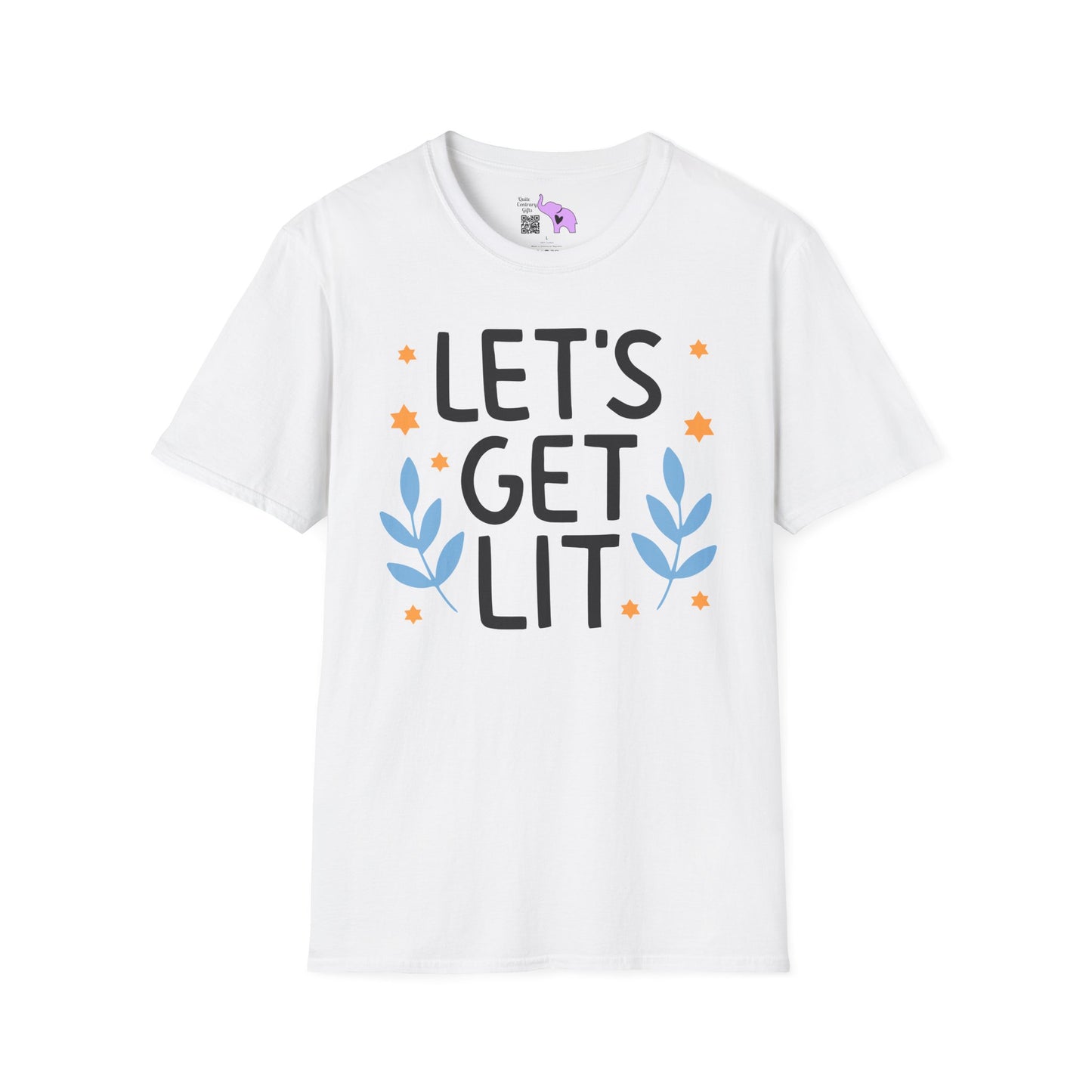 Hanukkah Let's Get Lit Adult T-shirt