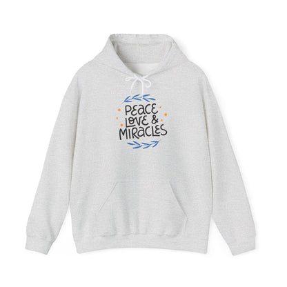 Hanukkah Peace Love & Miracles 2 Heavy Blend™ Hooded Sweatshirt