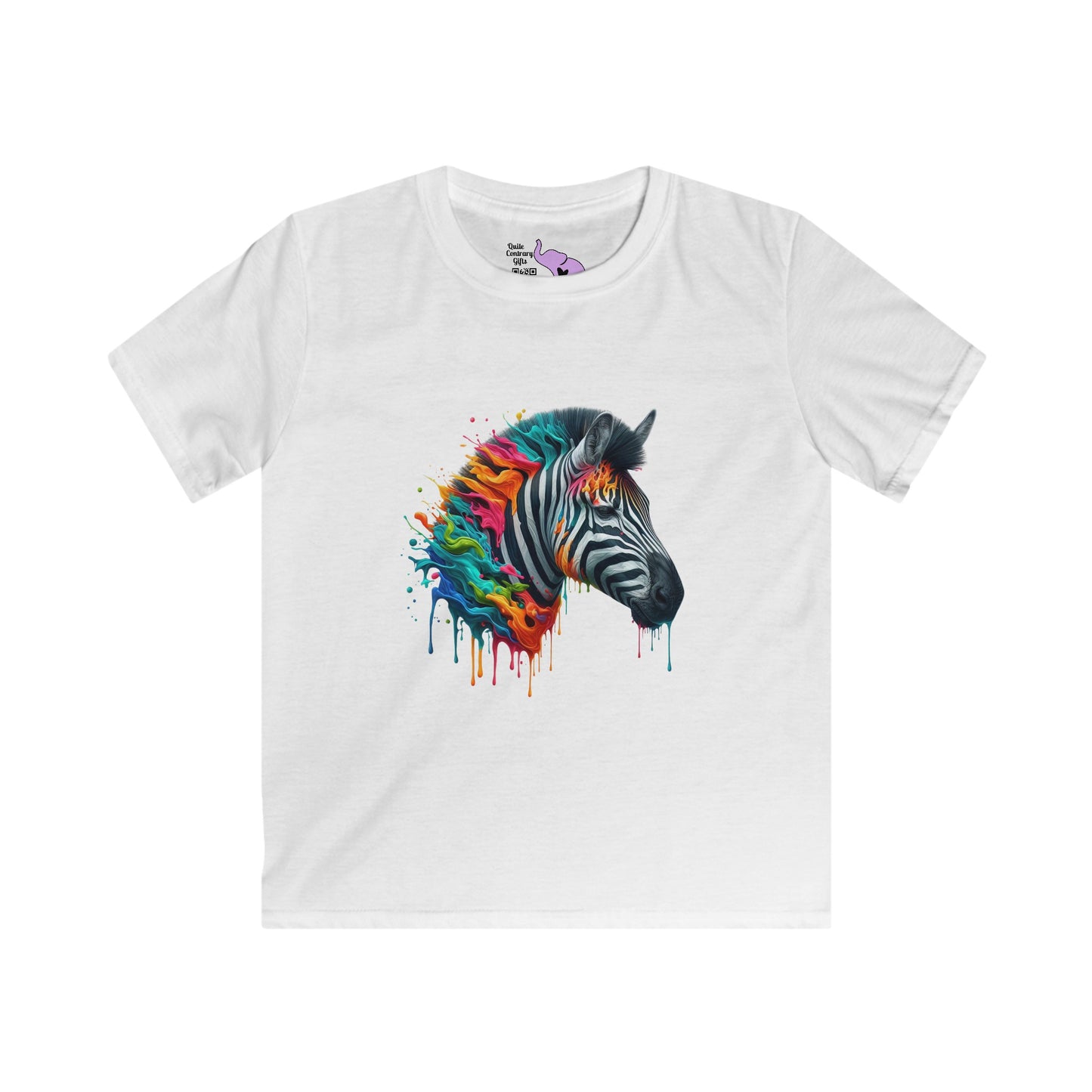 Colorful Zebra Youth Softstyle Tee