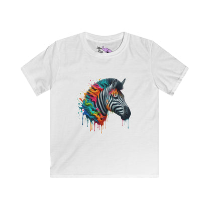 Colorful Zebra Youth Softstyle Tee