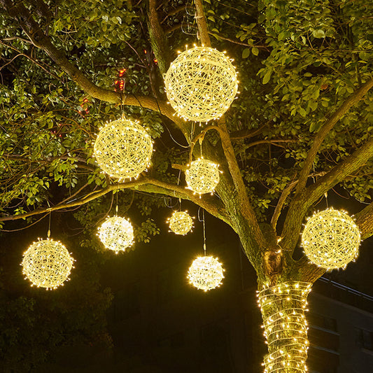 LED Hanging Tree String Ball Lights