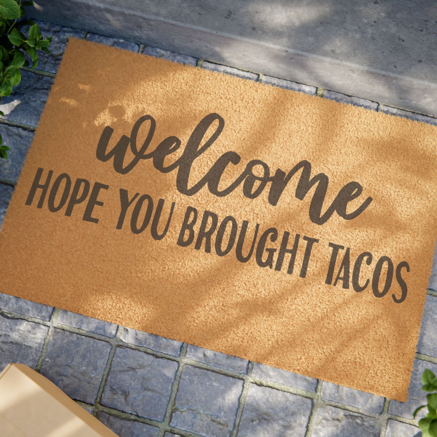 Welcome Hope You Brought Tacos Coconut Fiber Doormat