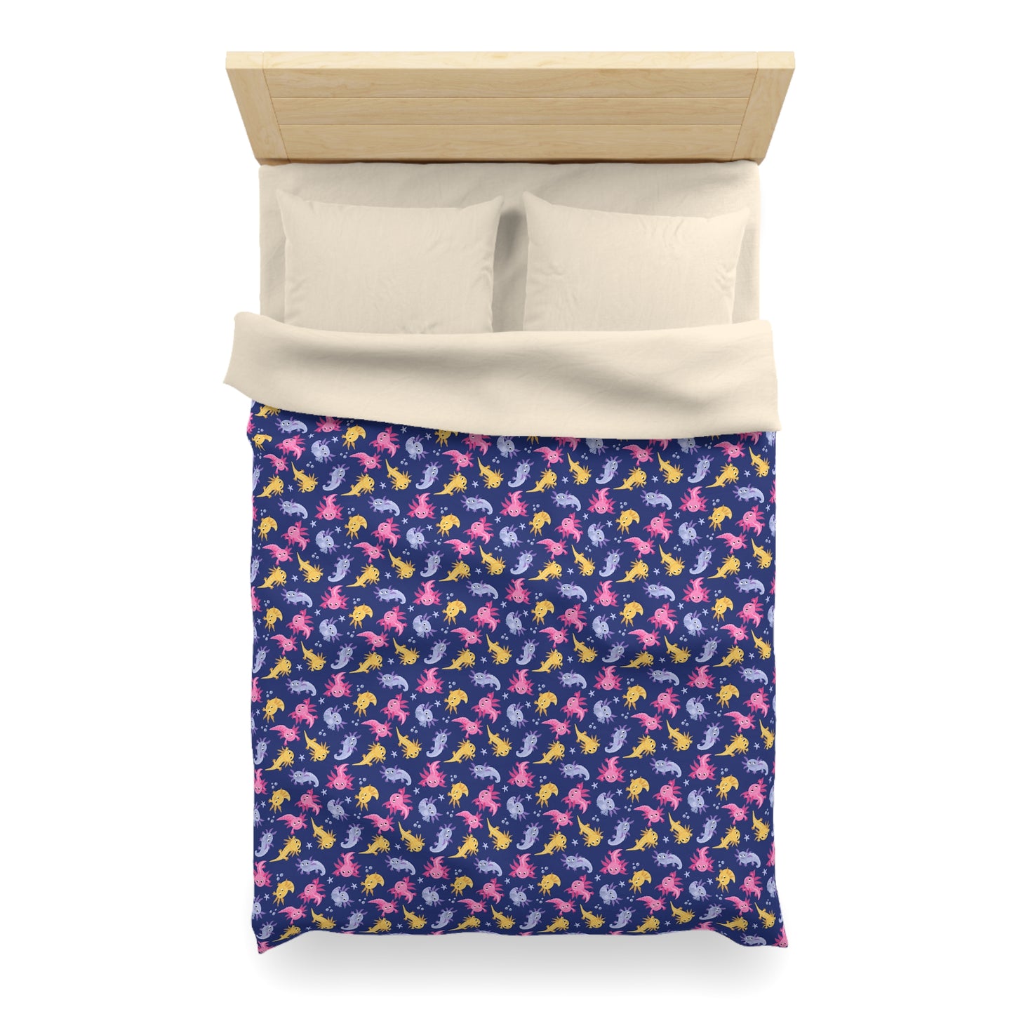 Axolotl Lagoon Microfiber Duvet Cover