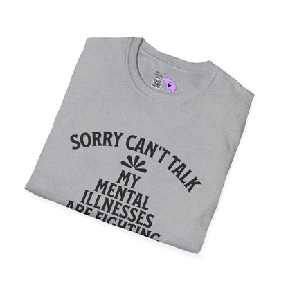 Sorry Can't Talk... Adult T-shirt