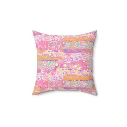 Wild Tropic Collage Throw Pillow