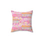 Wild Tropic Collage Throw Pillow
