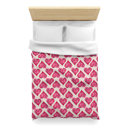 Simple Hearts Microfiber Duvet Cover