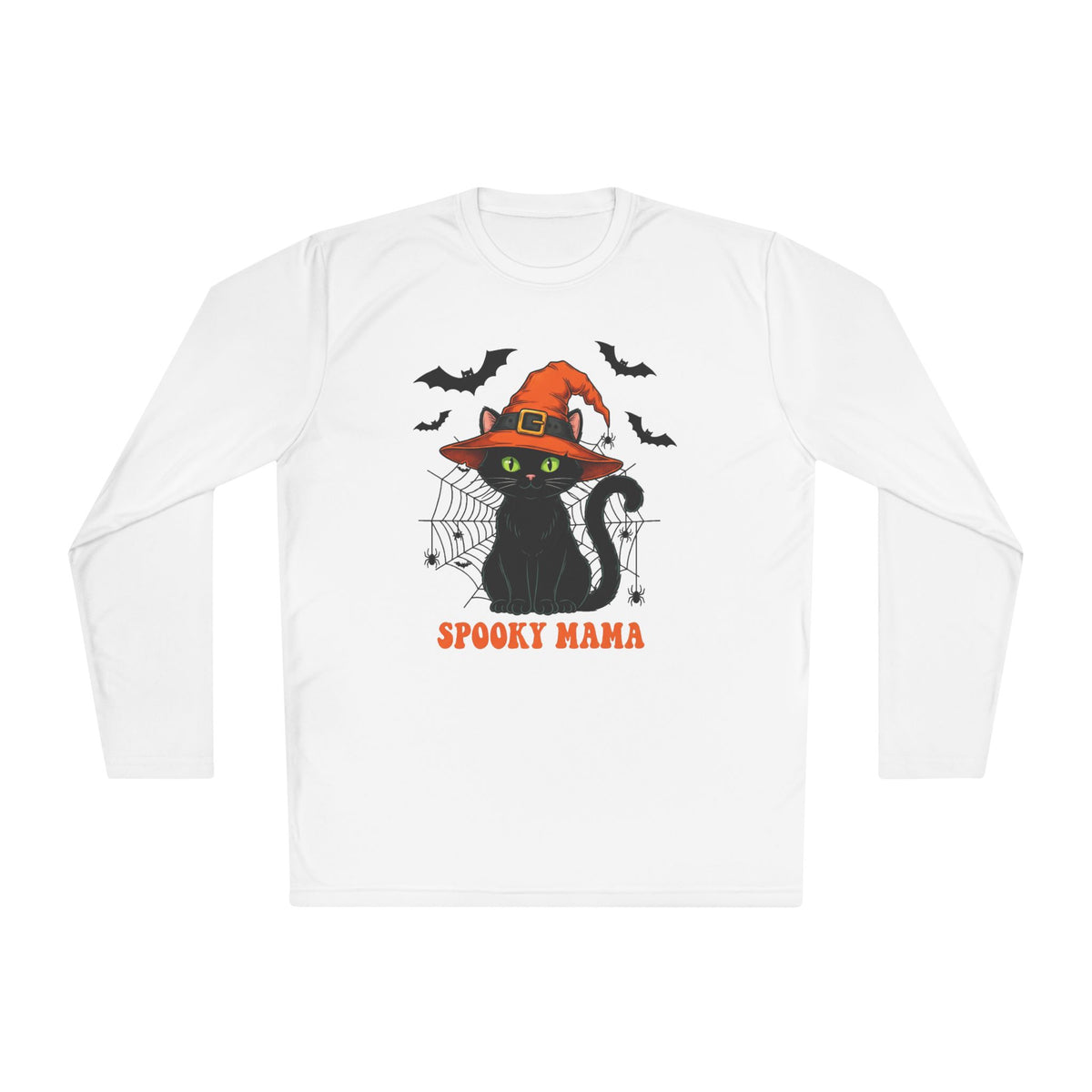 Spooky Mama (Black Cat) Adult Long Sleeve Tee