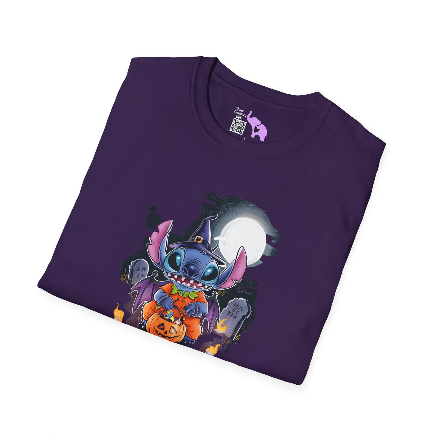 Halloween Stitch Full Moon Adult T-shirt