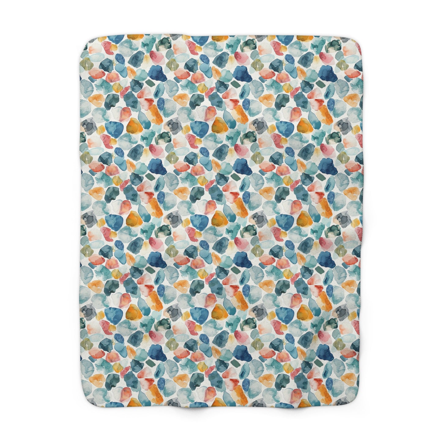 Watercolor Pebble Terrazzo Fleece Blanket