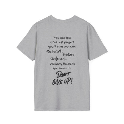 Restart Reset Refocus Adult T-shirt