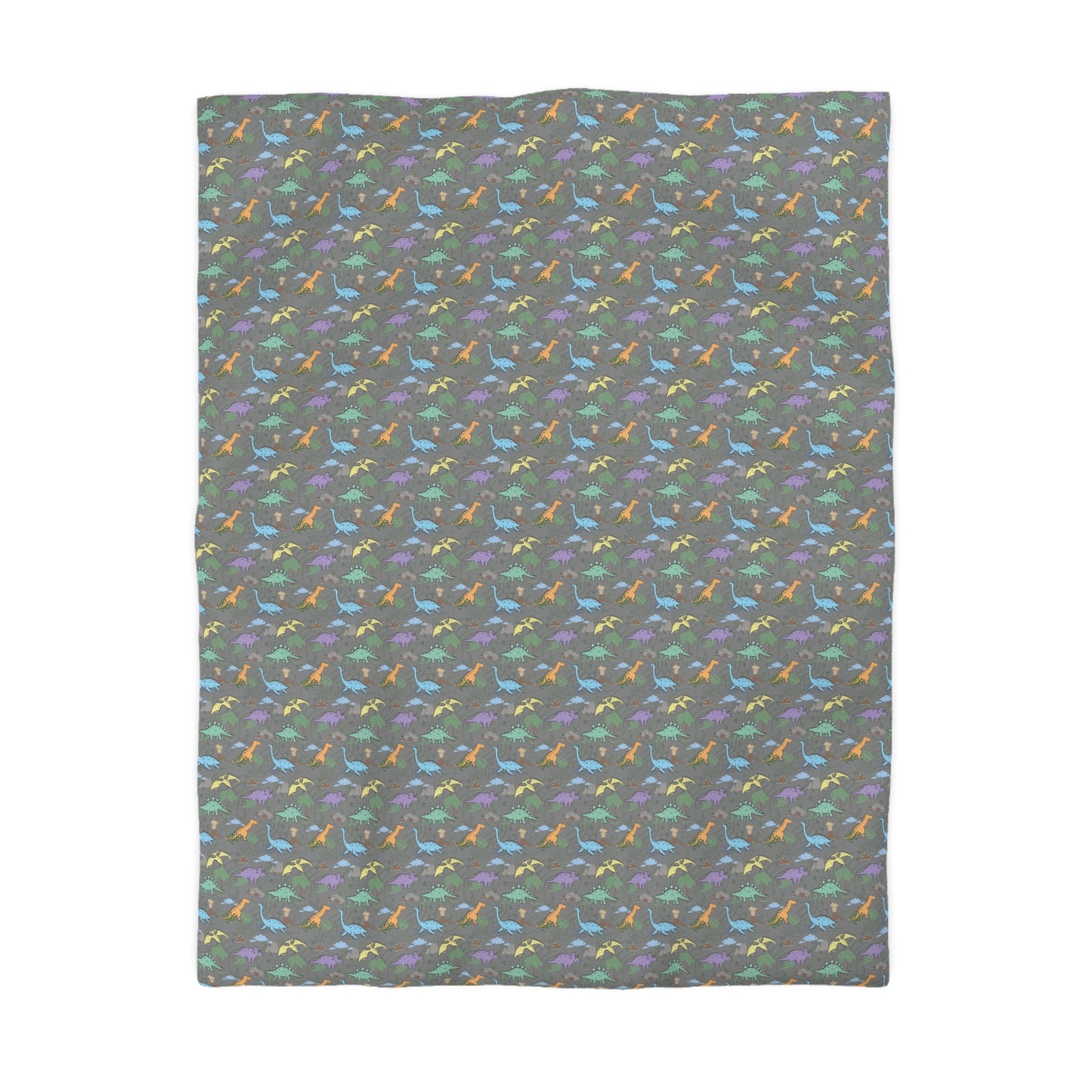 Prehistoric Playtime Microfiber Duvet Cover