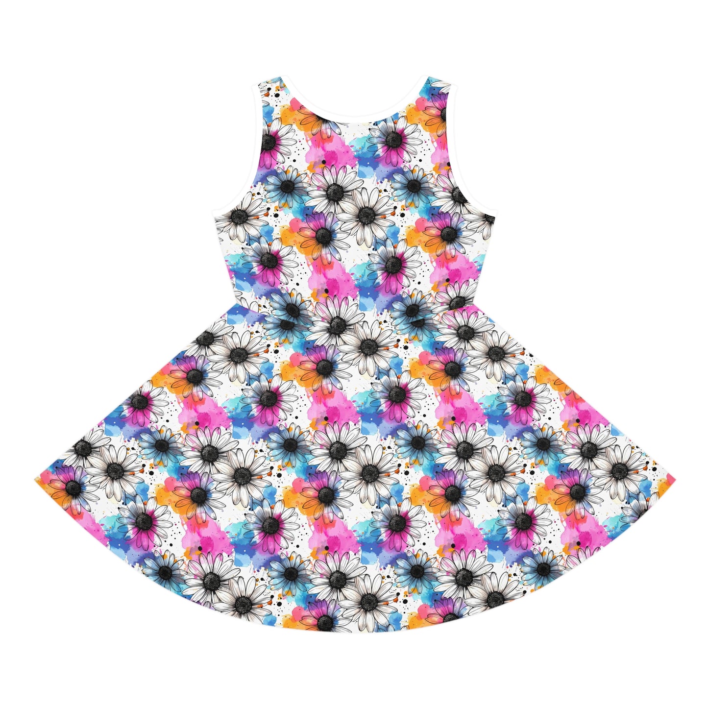 ""Watercolor Daisy Dream Girls Sundress