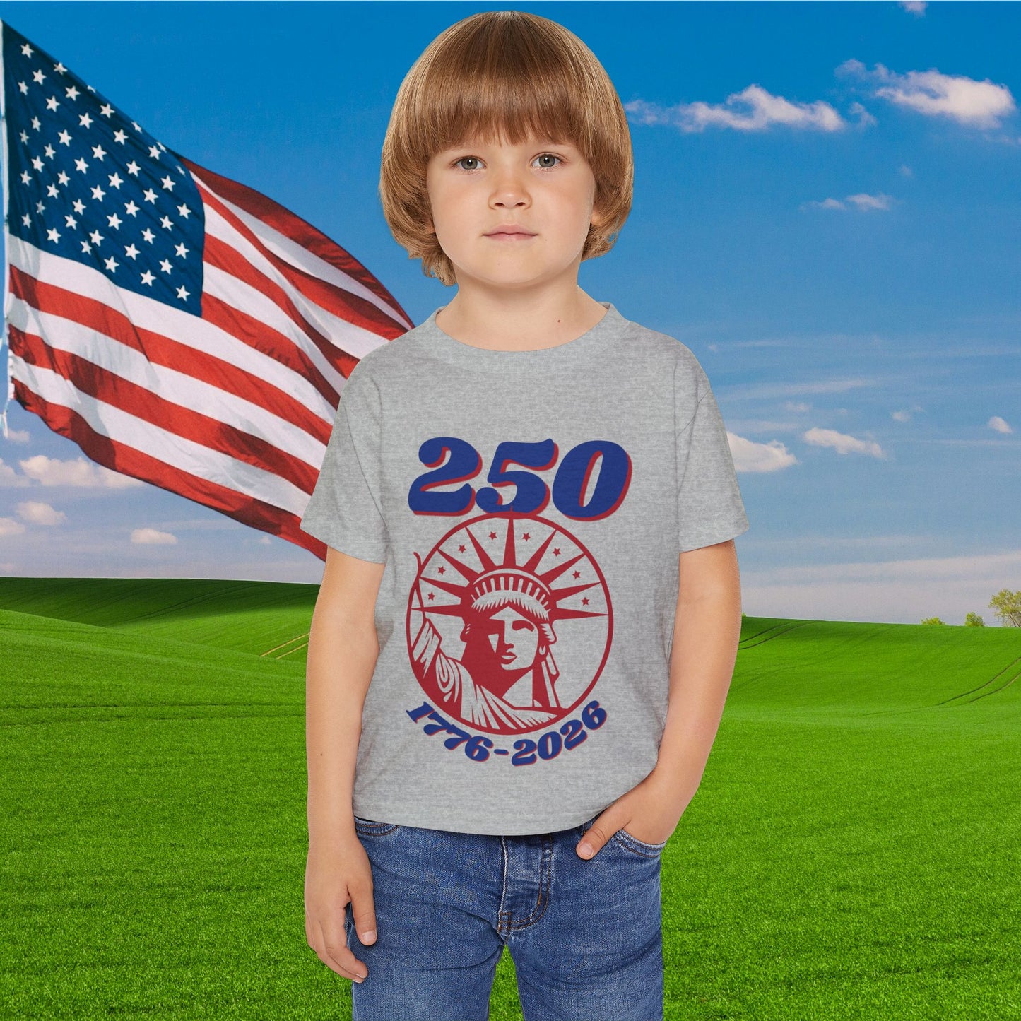 Statue of Liberty 240 1776-2026 Heavy Cotton™ Toddler T-shirt