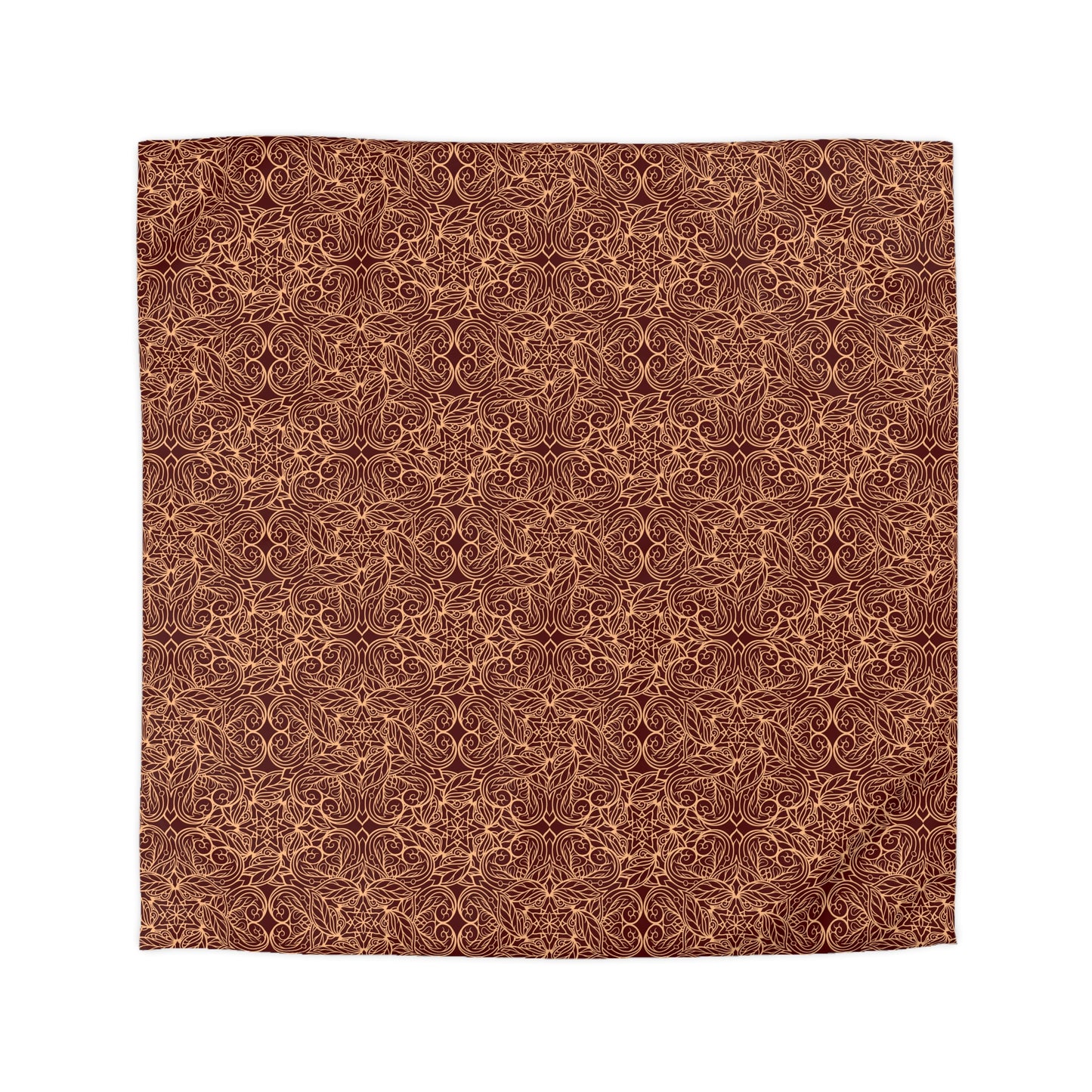 Golden Crimson Star Mandala Duvet Bedding Set