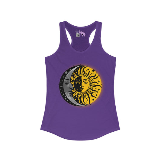 Sun Moon Stars Women's Ideal Racerback Tank