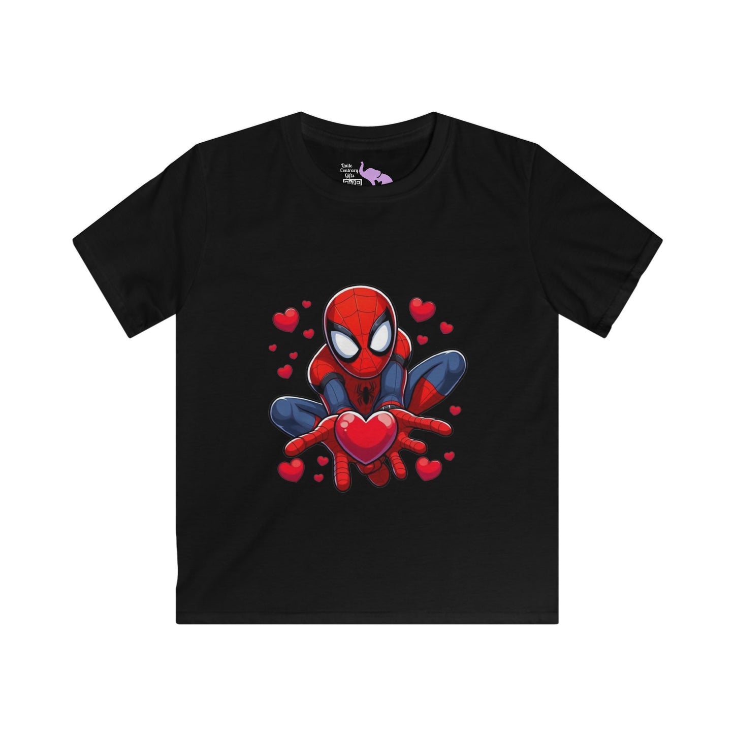 Valentines Spiderman Youth Softstyle Tee