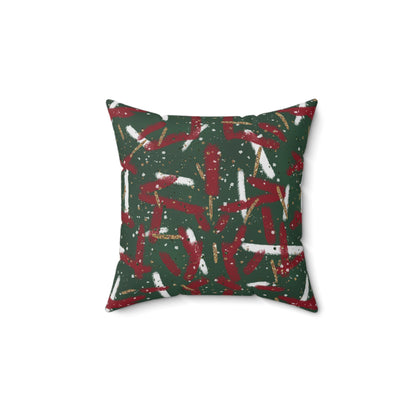 Holiday Brushstrokes Throw Pillow
