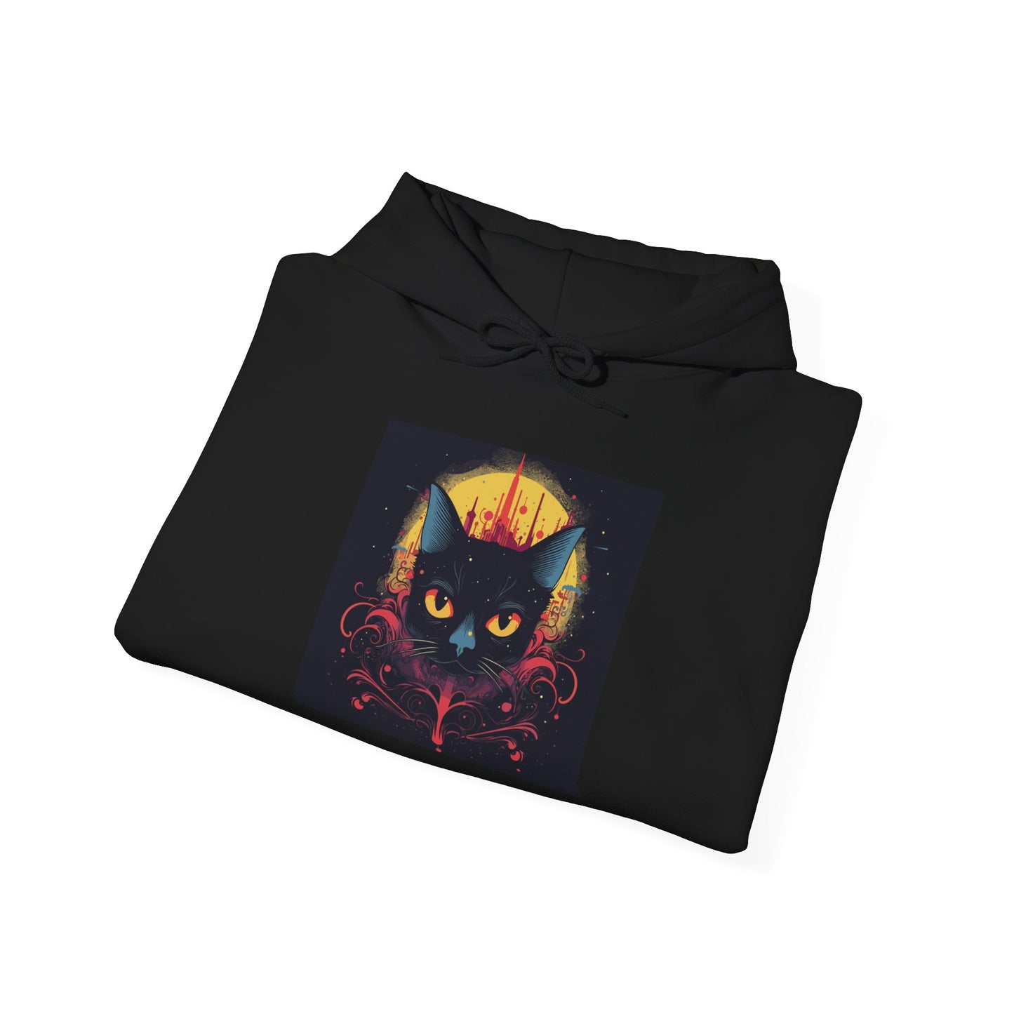 Creepy Black Cats 11 Heavy Blend™ Hooded Sweatshirt