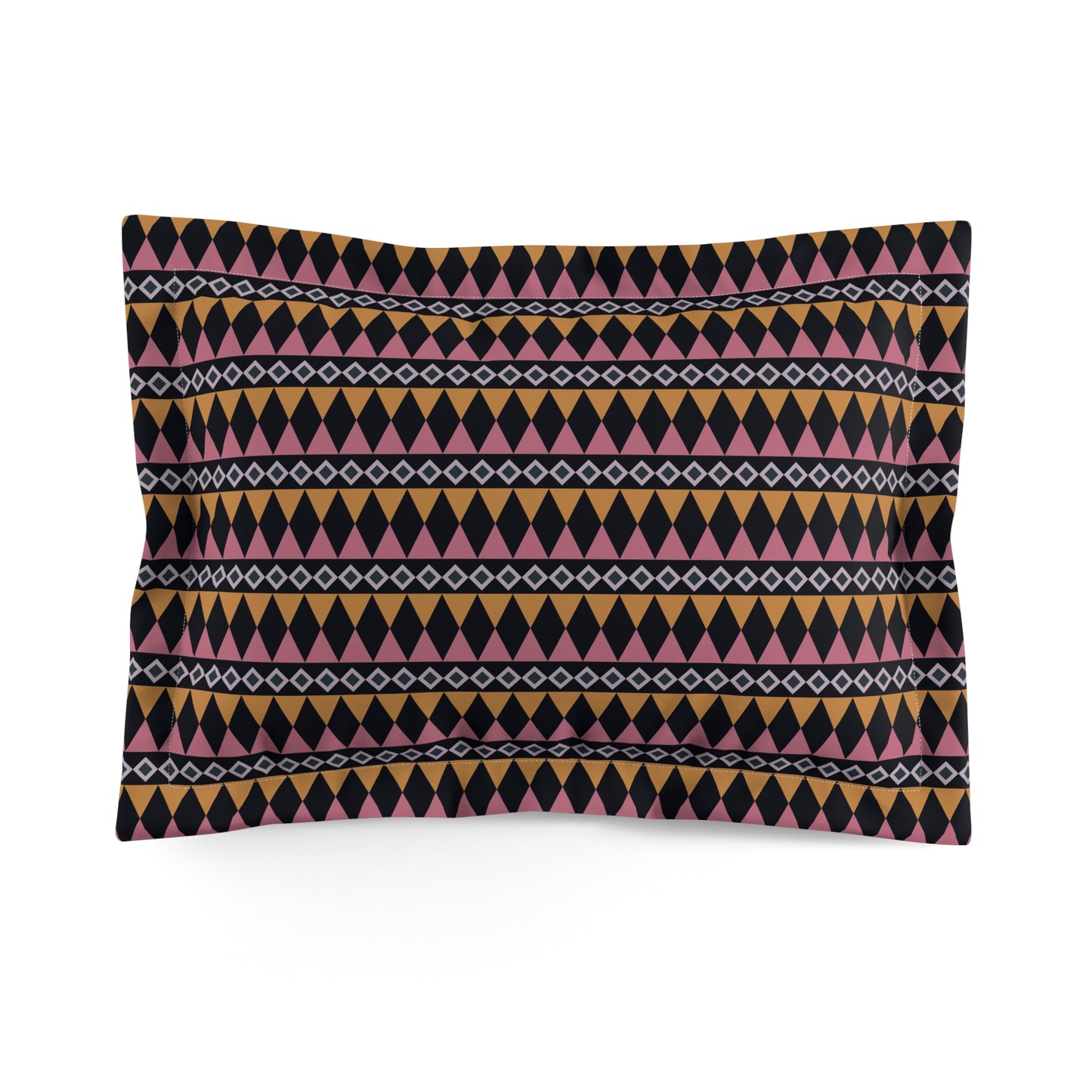 Midnight Clay Cairn Stripes Microfiber Pillow Sham