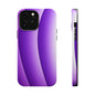 Purple Gradient Stripes MagSafe® Compatible Tough Case for iPhone