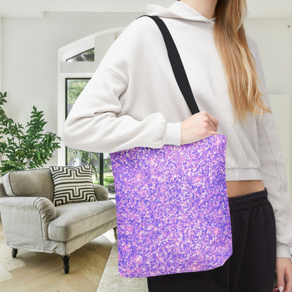 Lavender Crystal Canvas Tote Bag