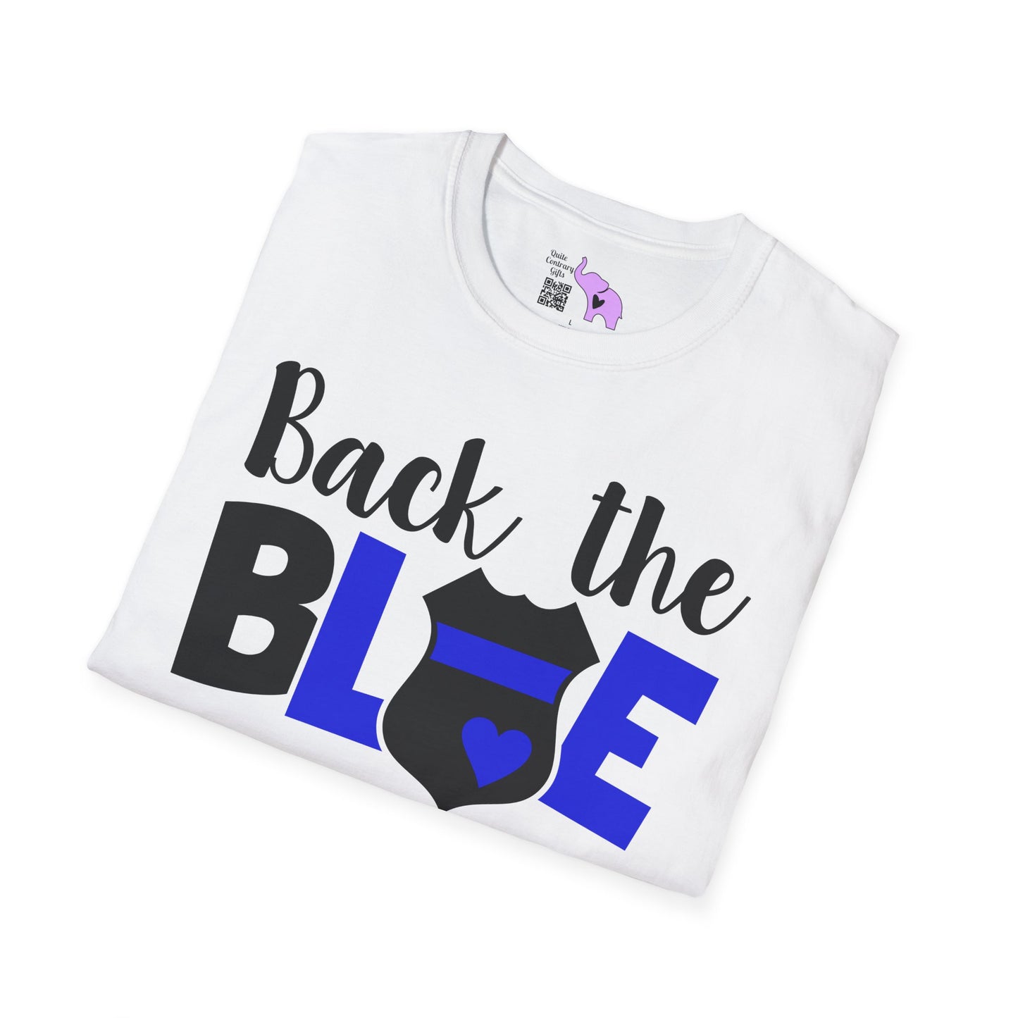 Back The Blue (Badge) Adult T-shirt