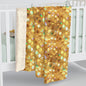 Golden Prism Grid Fleece Blanket