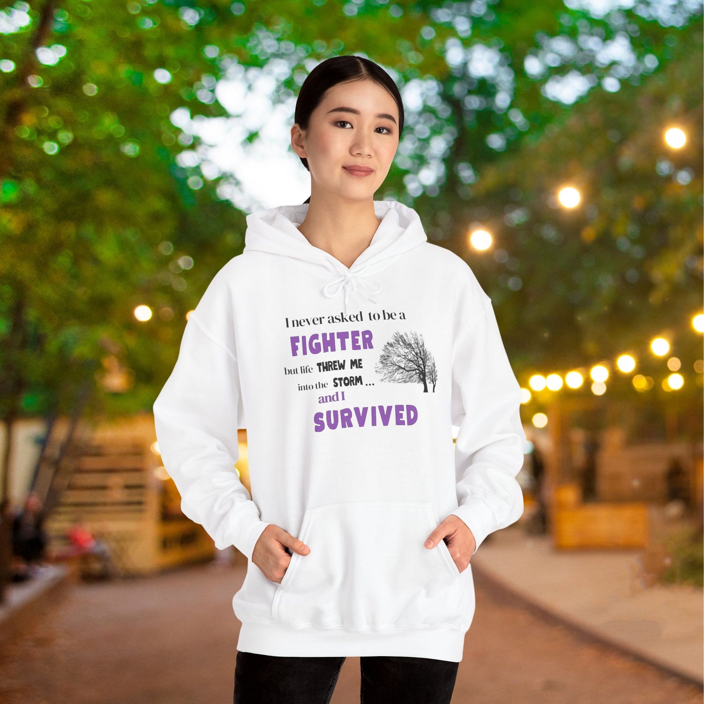 I Never Asked To Be a Fighter... Heavy Blend™ Hooded Sweatshirt