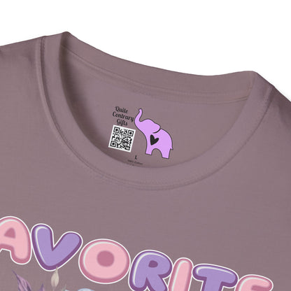 Favorite Auntie Skull Purple/Pink Adult T-shirt