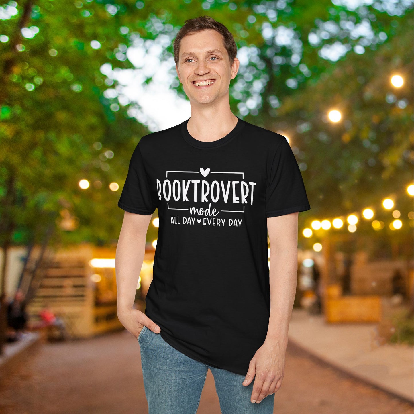 Booktrovert Mode All Day Every Day Adult T-shirt