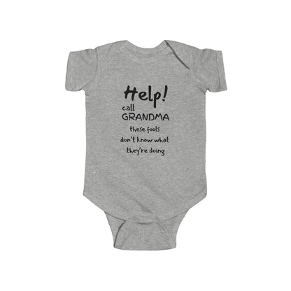 Help! Call Grandma Infant Fine Jersey Bodysuit