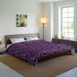 Warped Purple Checkered Comforter